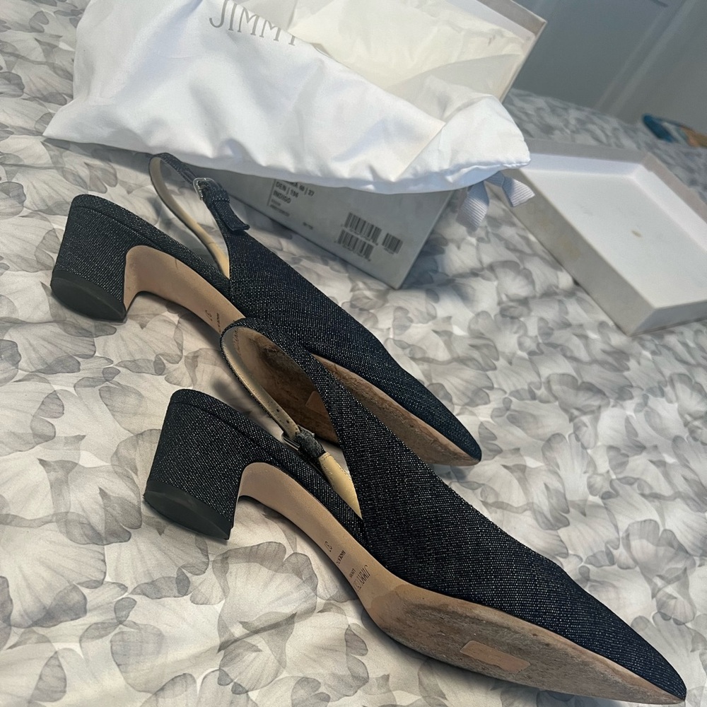 Jimmy Choo Gemma denim slingback sz 7
